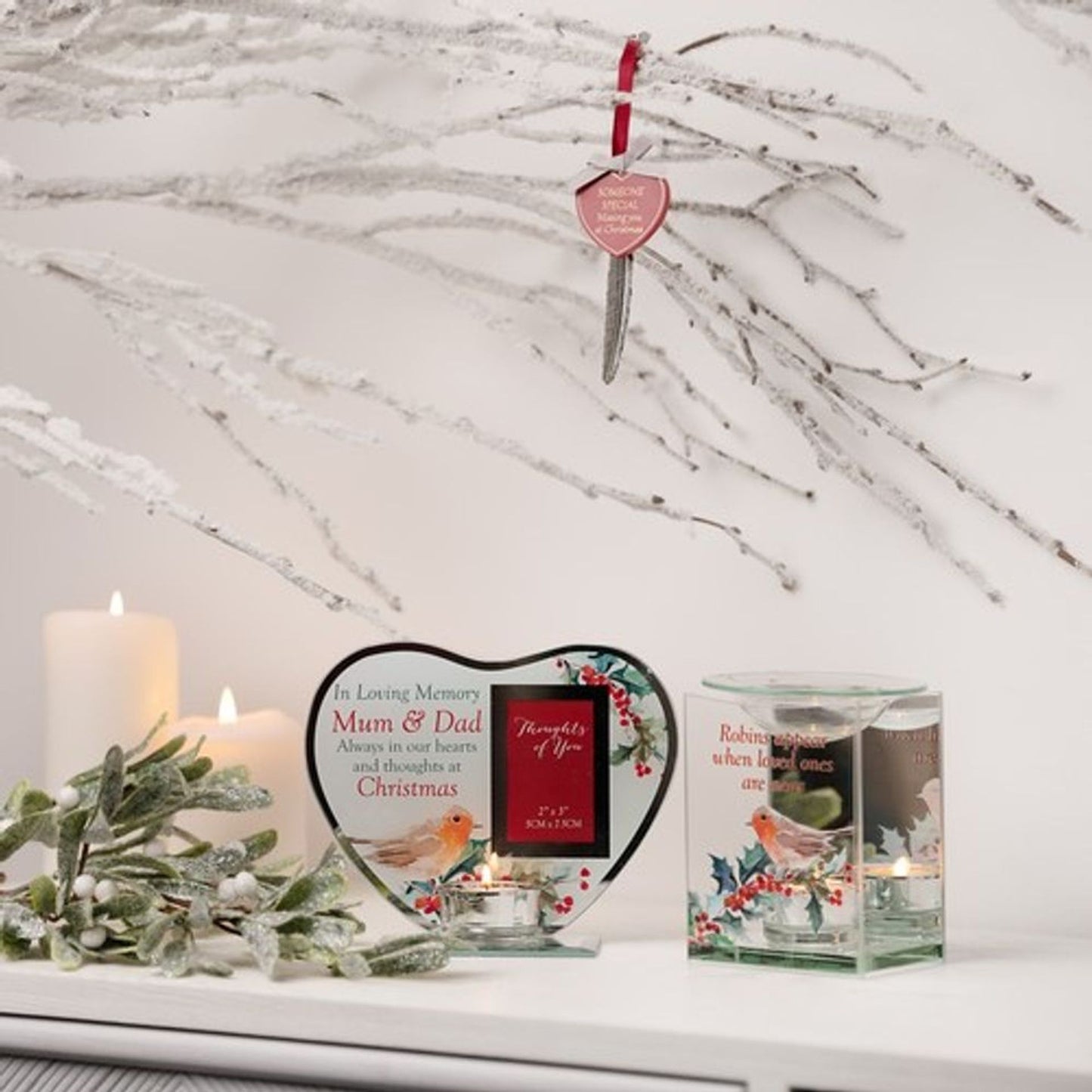 Thoughts of You Christmas Oil Burner Robin
