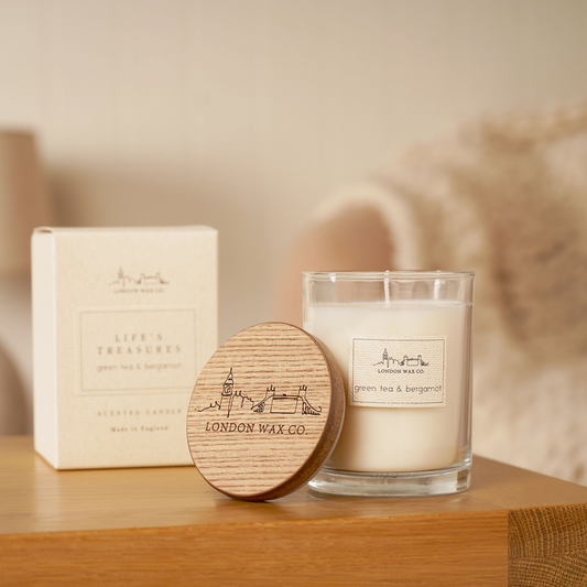 The London Wax Company Green Tea & Bergamot Lidded Candle 226g
