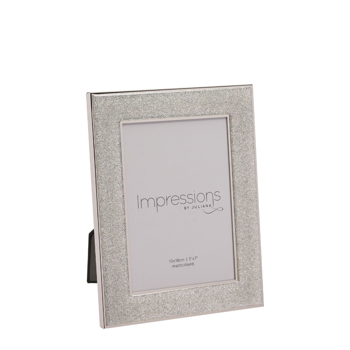 Impressions Silver Col. Photo Frame with Glitter Band 5"x7"