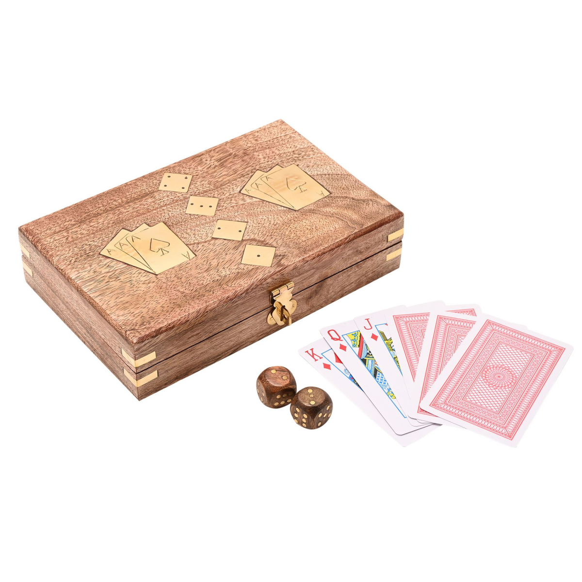 Harvey Makin Wooden Games Set  - Cards with Dice