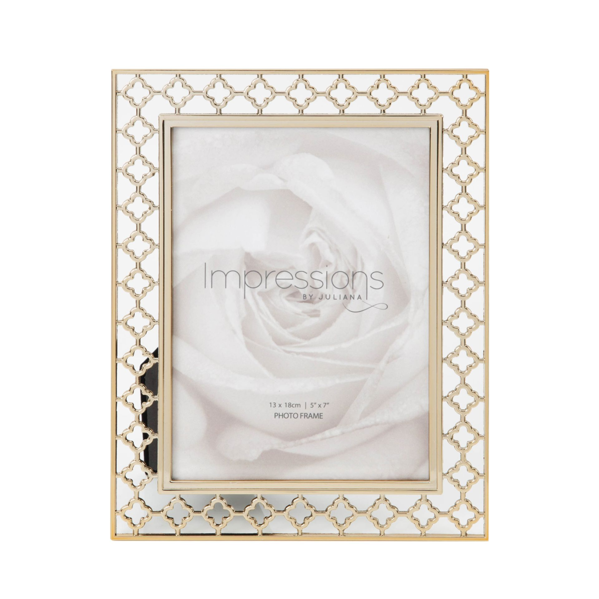Lattice Cut Metal Photo Frame  - 5" x 7"