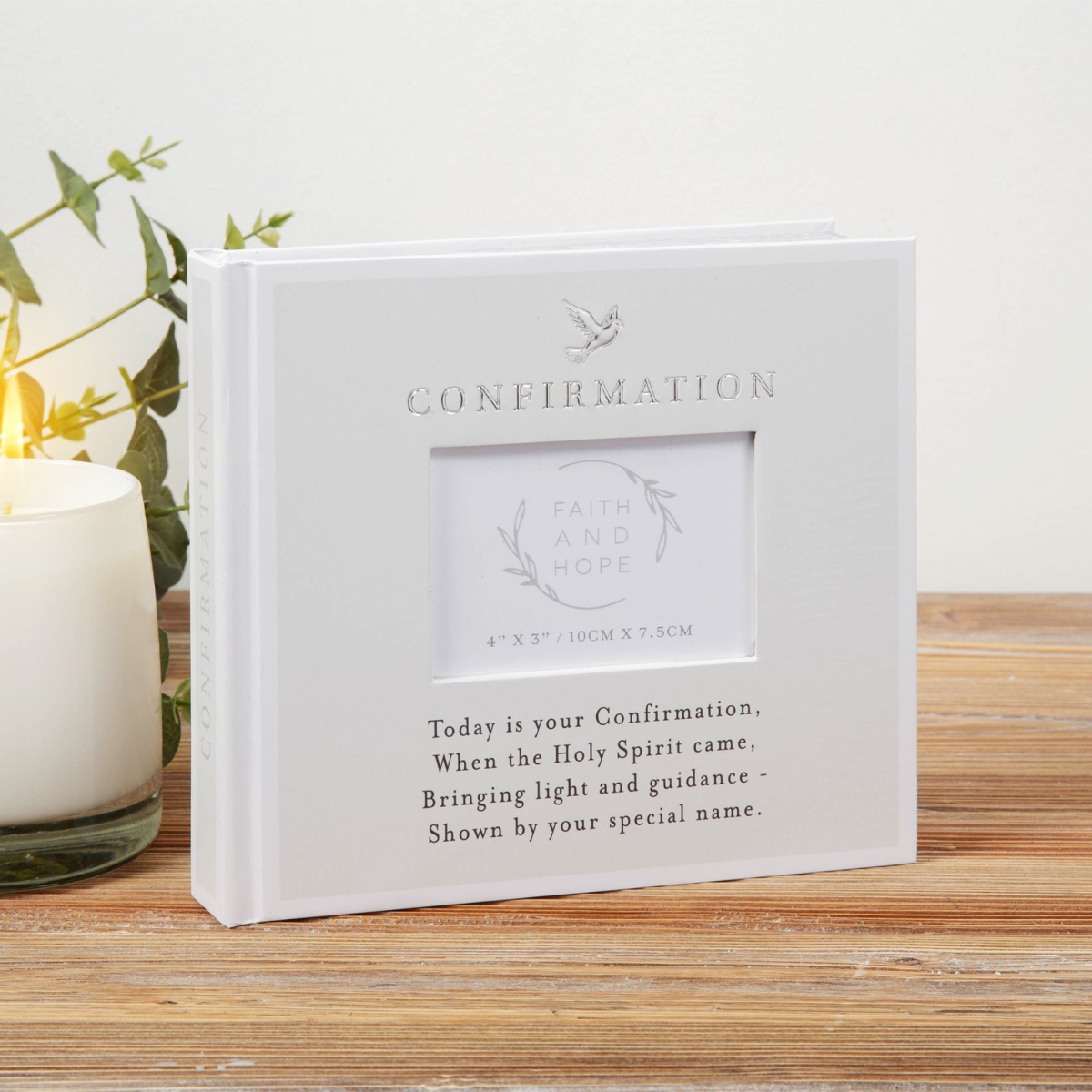 Faith & Hope Confirmation Album Holds 4" x 6" Photos