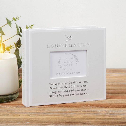 Faith & Hope Confirmation Album Holds 4" x 6" Photos