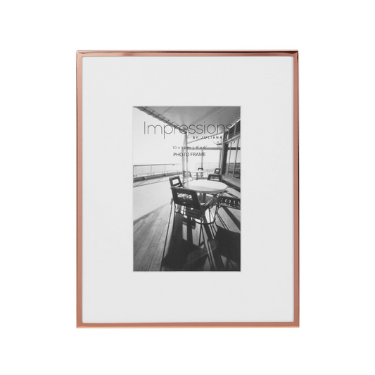 Impressions Copper Plated Photo Frame with Mount 4" x 6"
