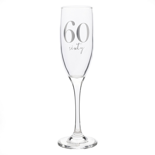 Milestones Champagne Flute 60th Birthday