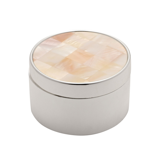 Sophia Classic Mother Of Pearl Round Trinket Box