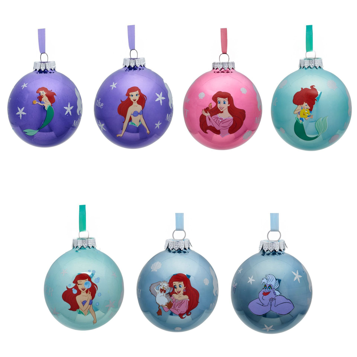 Disney Set of 7 Baubles - The Little Mermaid