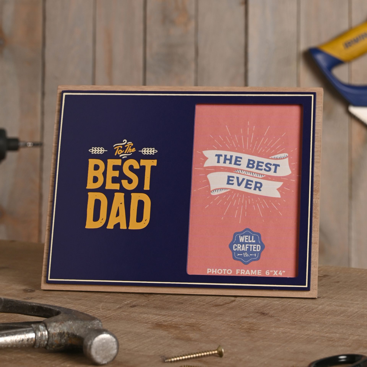 Well Crafted Photo Frame 4" x 6" - Best Dad