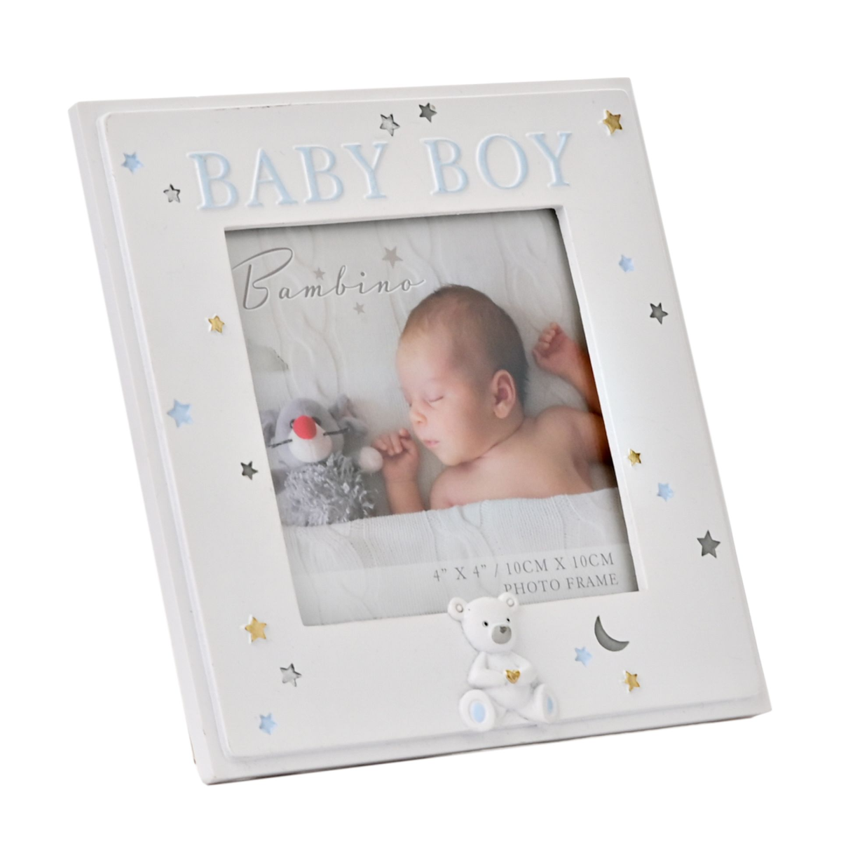 Bambino Resin Baby Boy Photo Frame 4" x 4" *(32/48)*
