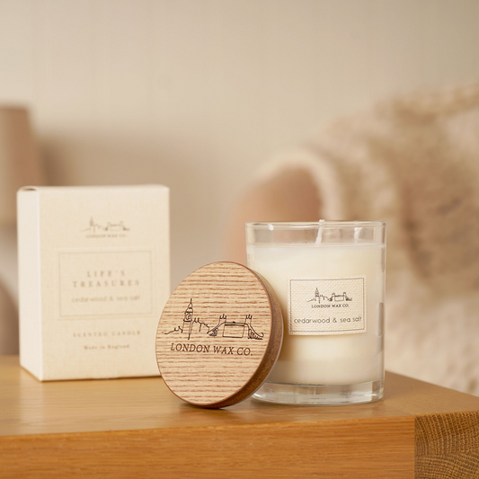 The London Wax Company Cedarwood & Sea Salt Lidded Candle 226g