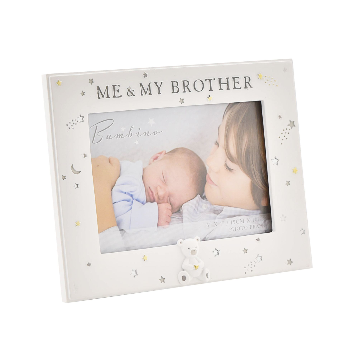 Bambino Resin Me & My Brother Photo Frame 6" x 4"