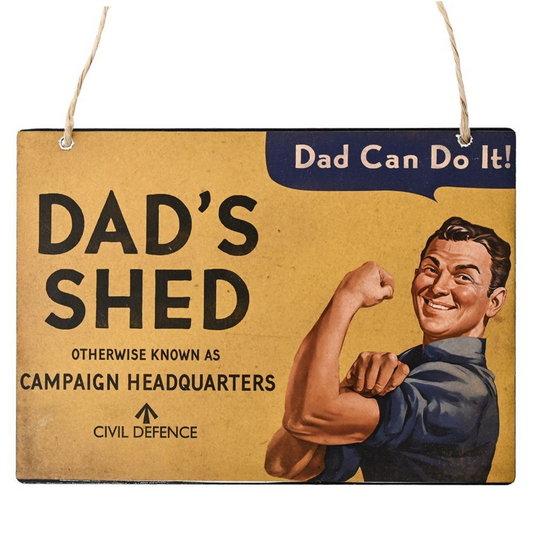 Civil Defence Dad's Shed Wall Plaque