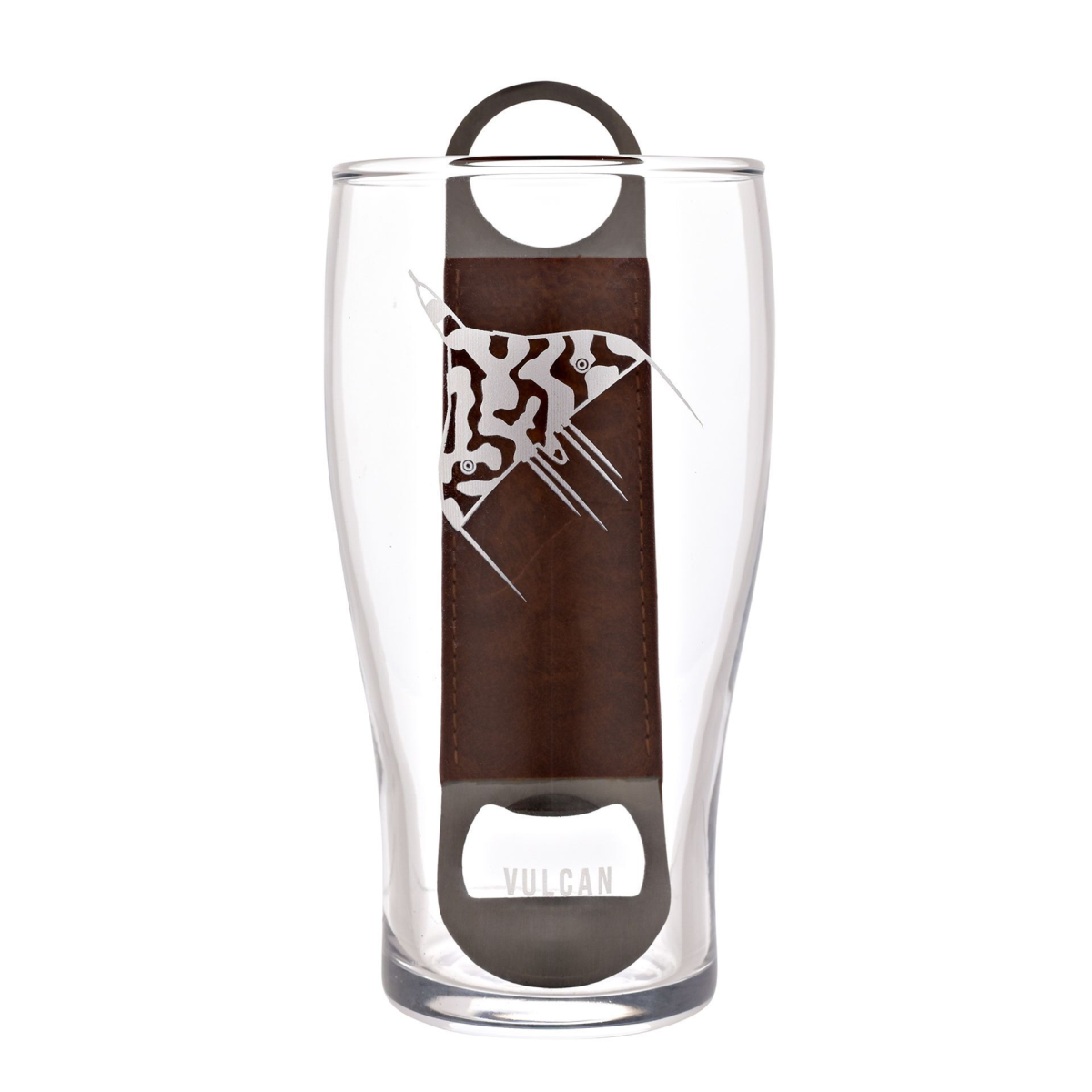 RAF Etched Pint Glass & Bottle Opener Set - Vulcan