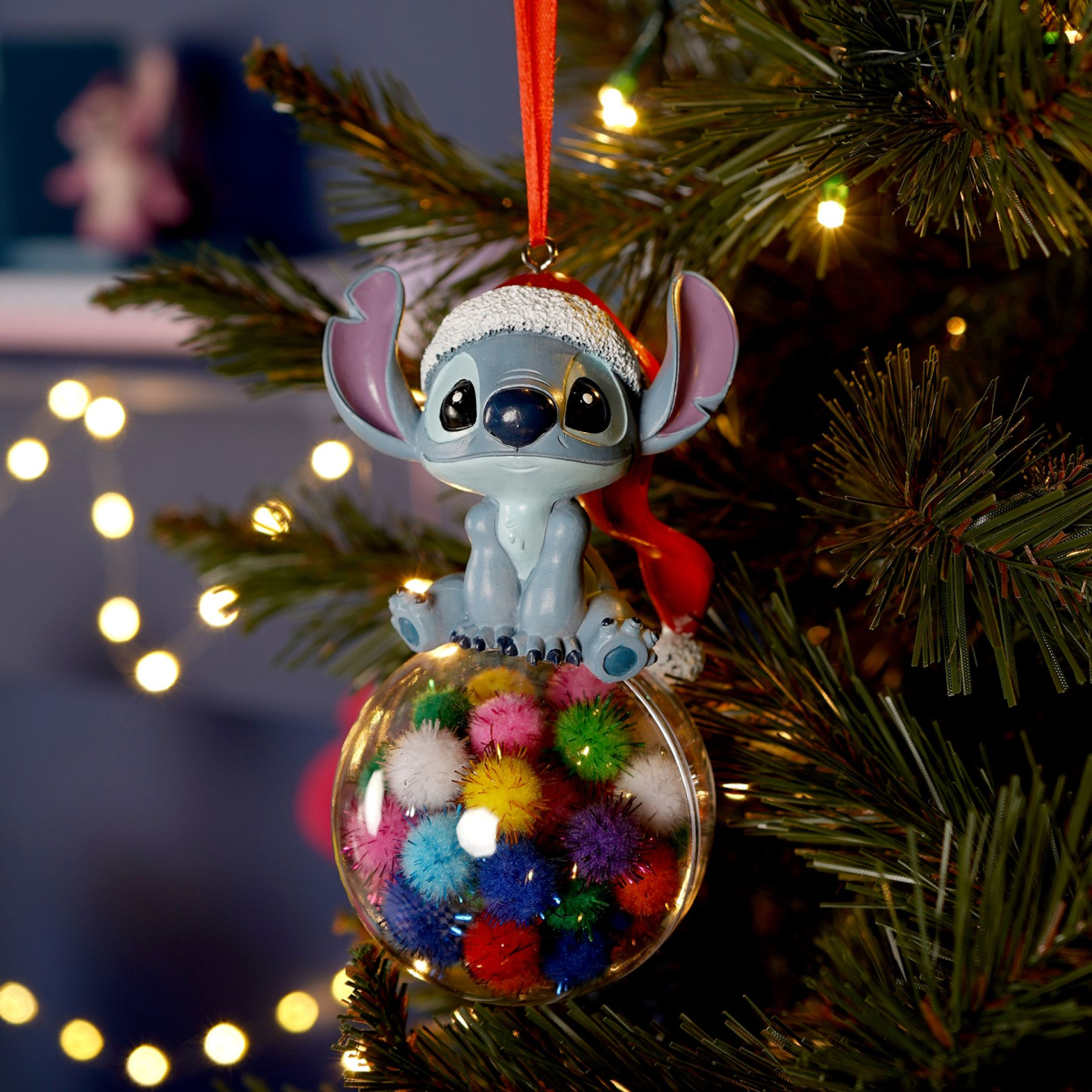 Disney Stitch on A Bauble Resin Hanging Decoration