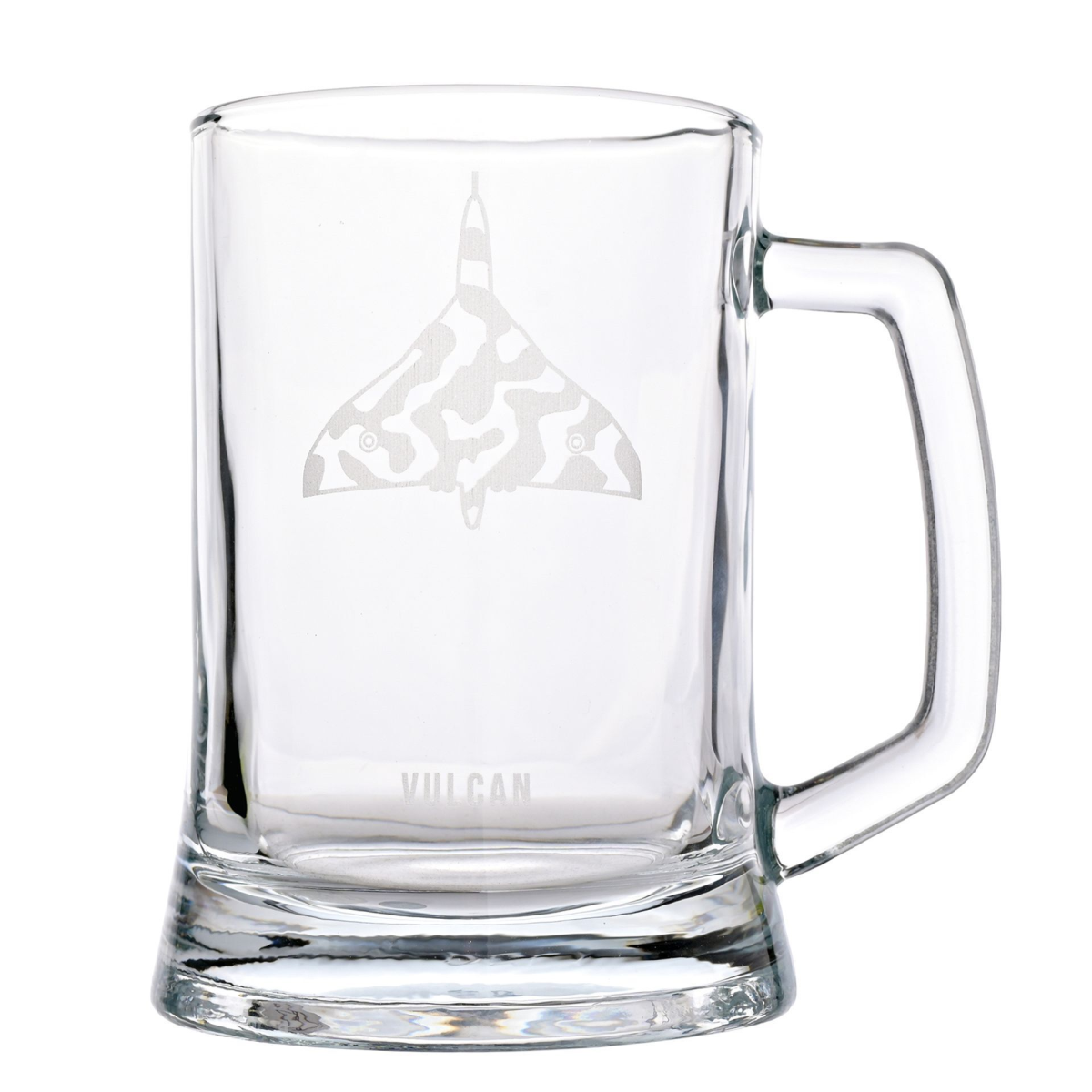 RAF Etched Glass Tankard - Vulcan