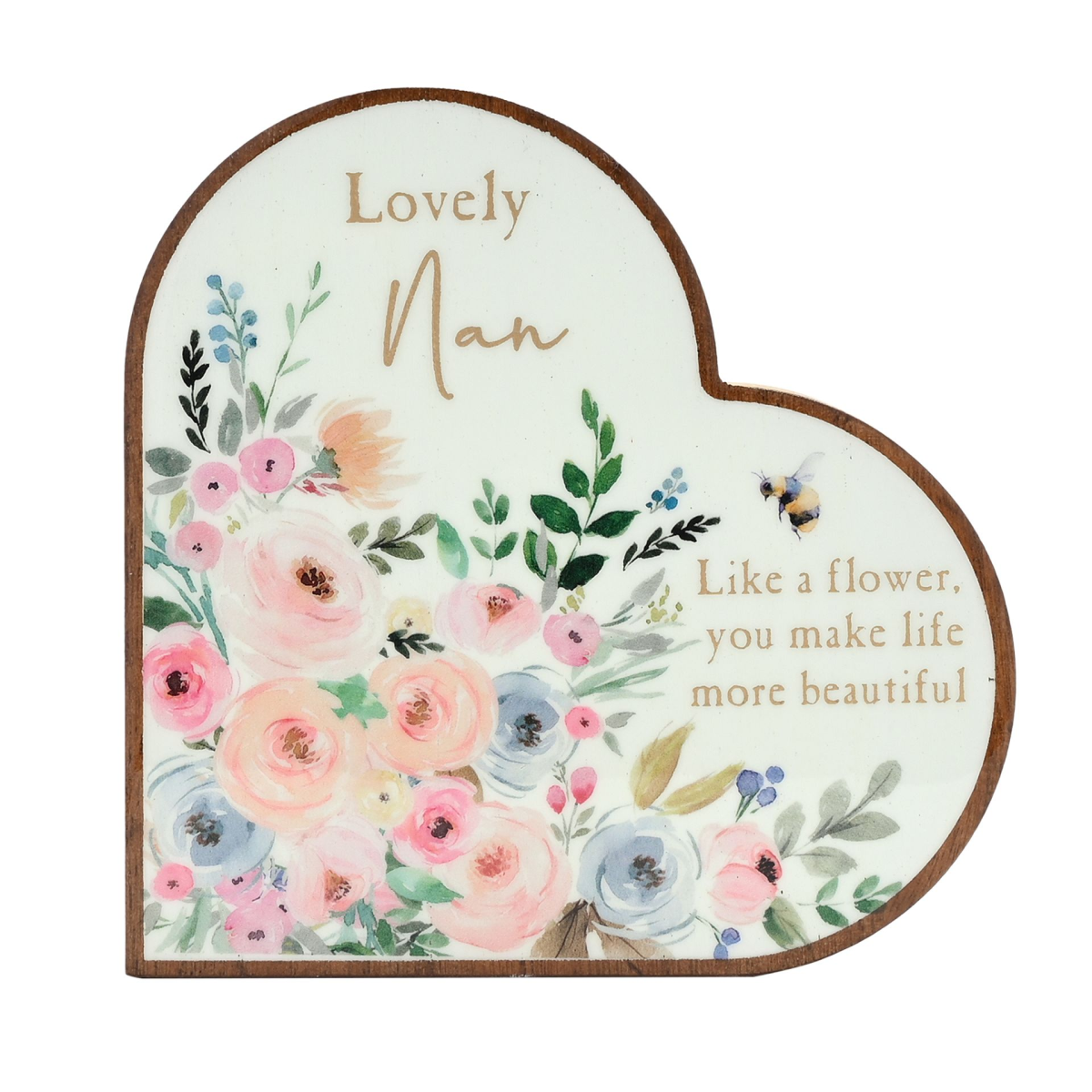 The Cottage Garden Mantel Heart Plaque - Nan