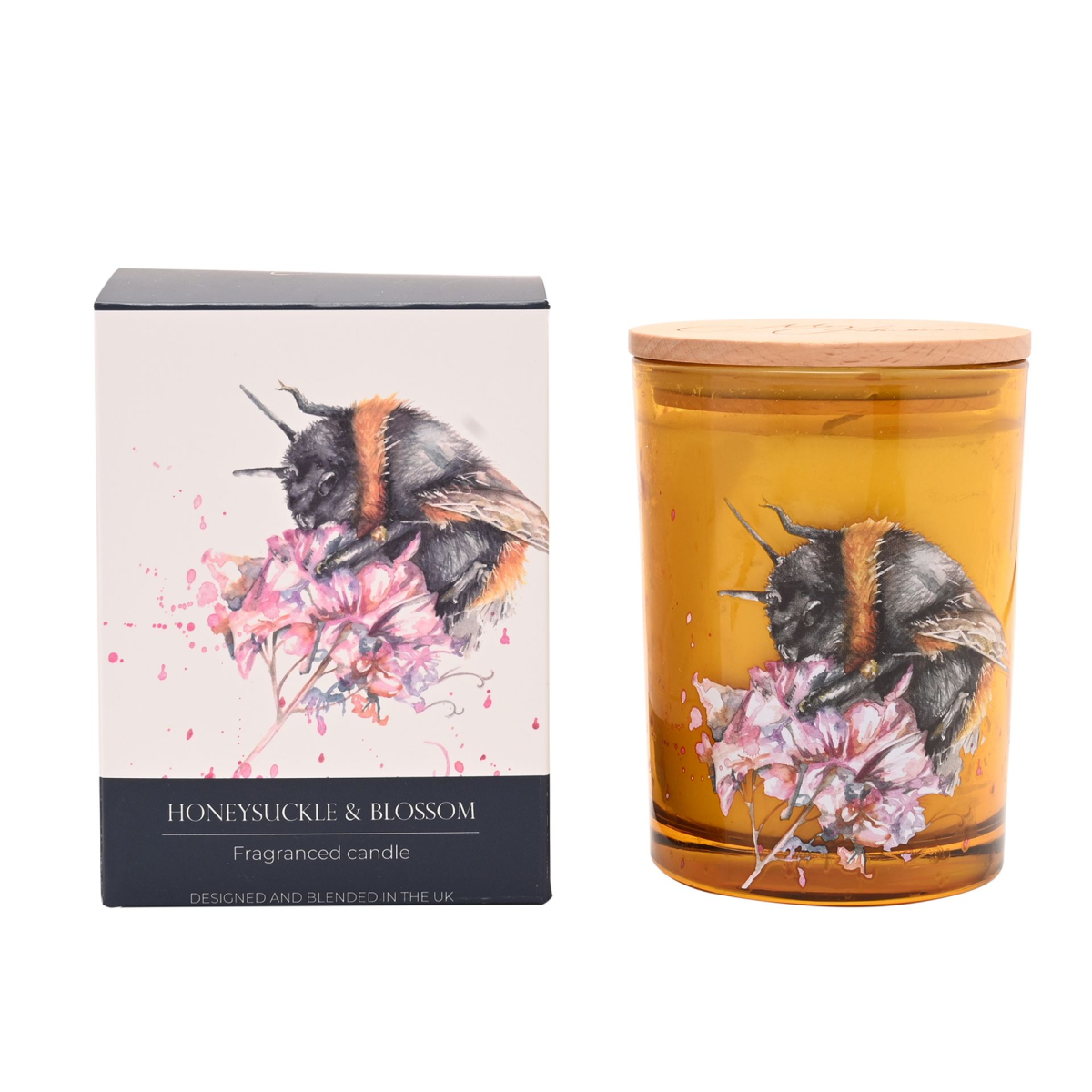 Meg Hawkins 250g Candle Bumble Bee - Honeysuckle Blossom