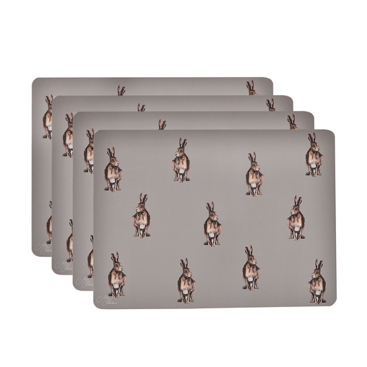 Meg Hawkins Set of 4 Placemats Hare