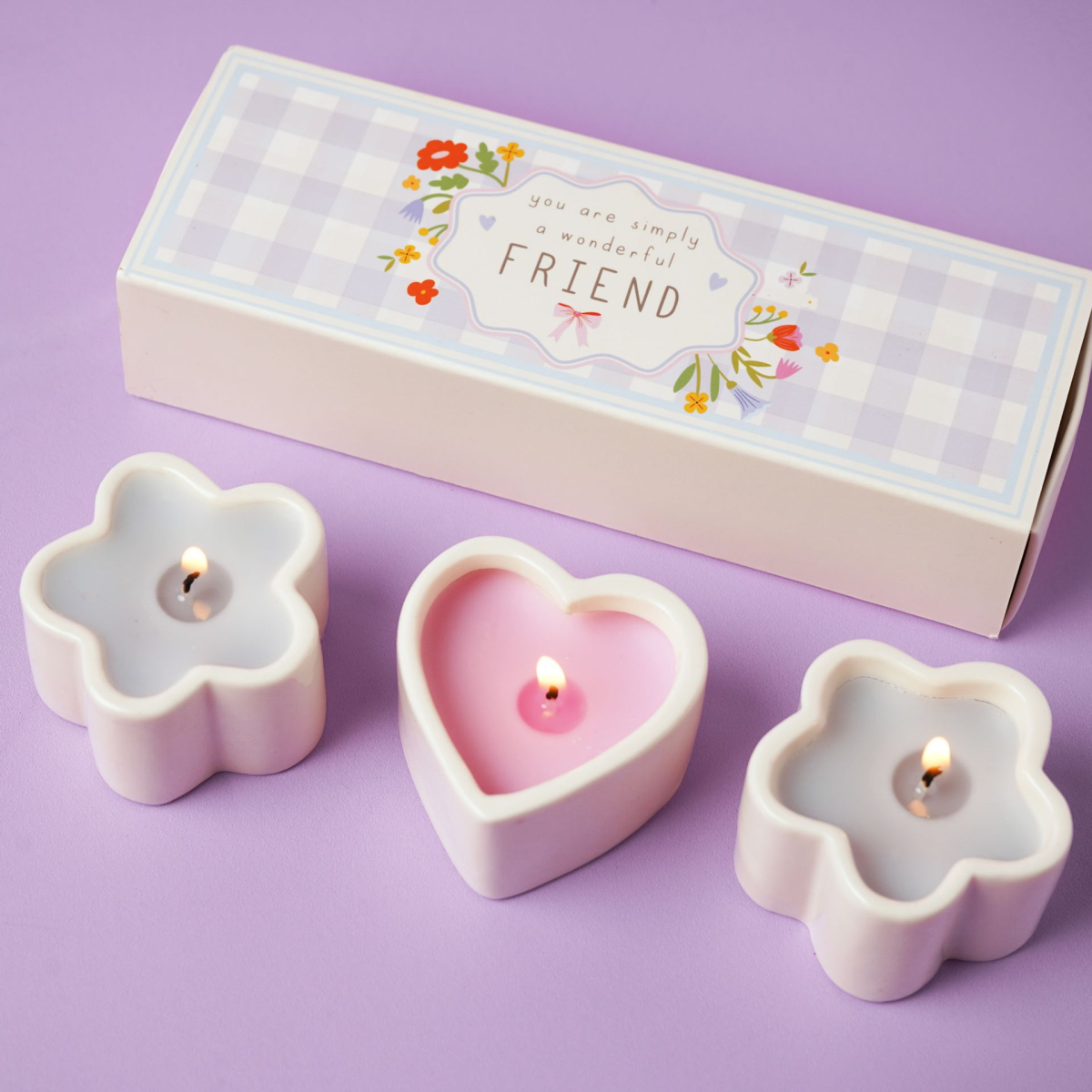 Love Life Set Of 3 Mini Candles - Wonderful Friend