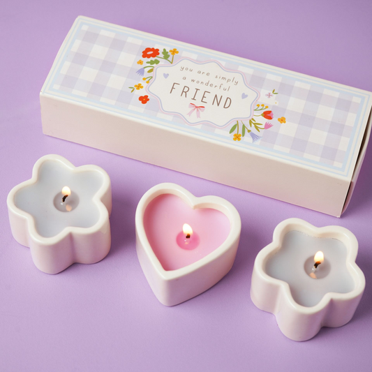 Love Life Set Of 3 Mini Candles - Wonderful Friend