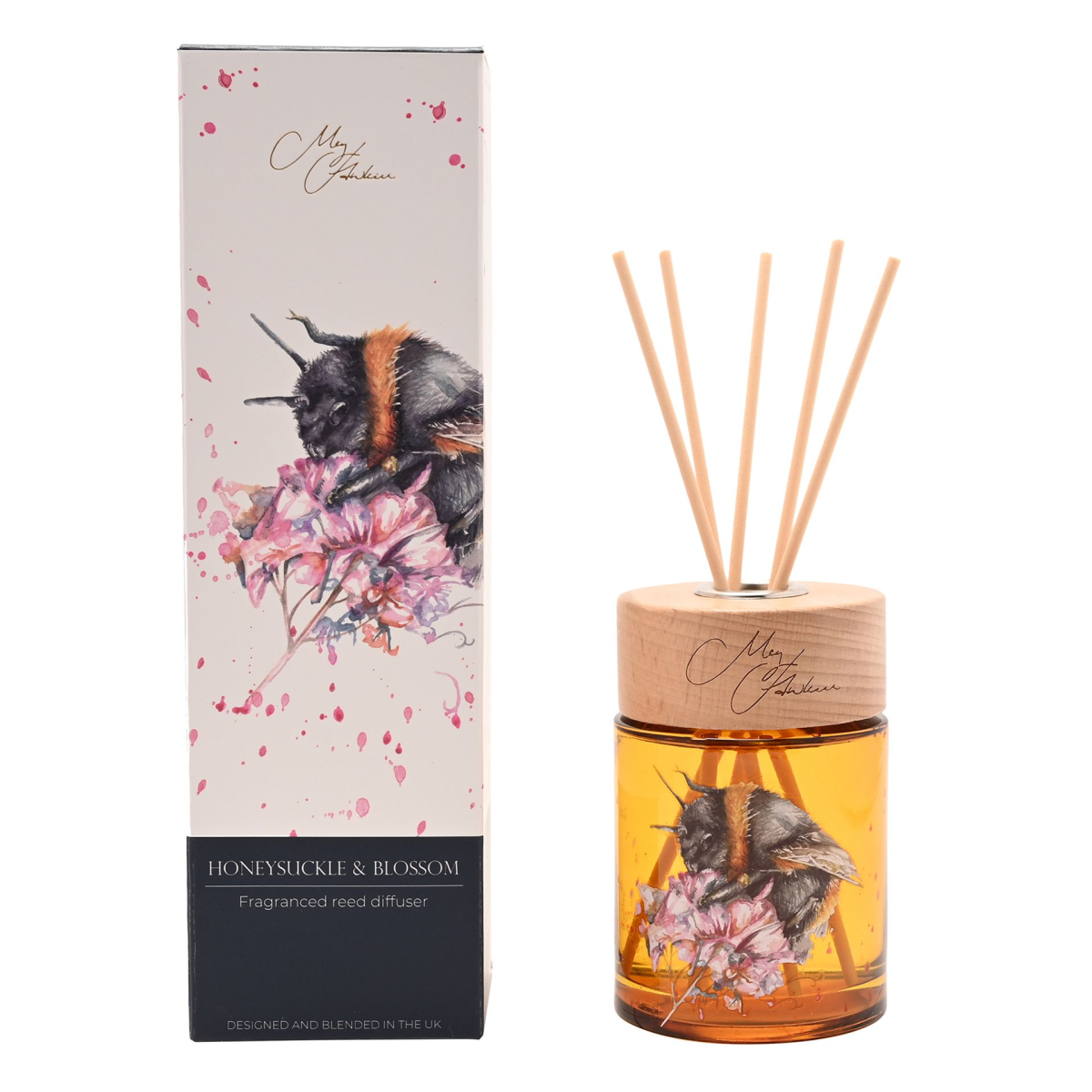 Meg Hawkins 150ml Diffuser Bumble Bee - Honeysuckle Blossom