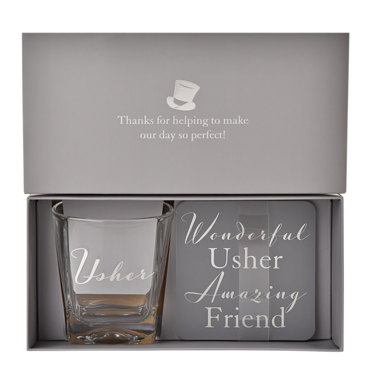 Amore Whisky Glass and Coaster - Usher