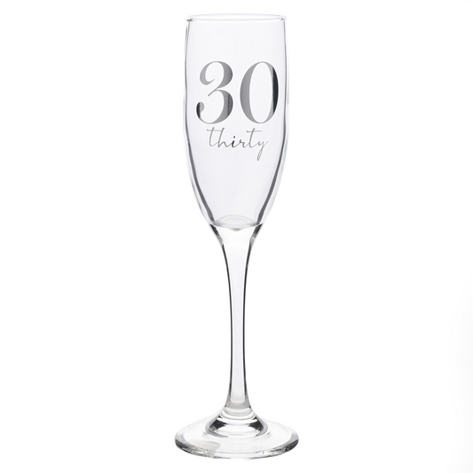 Milestones Champagne Flute 30th Birthday