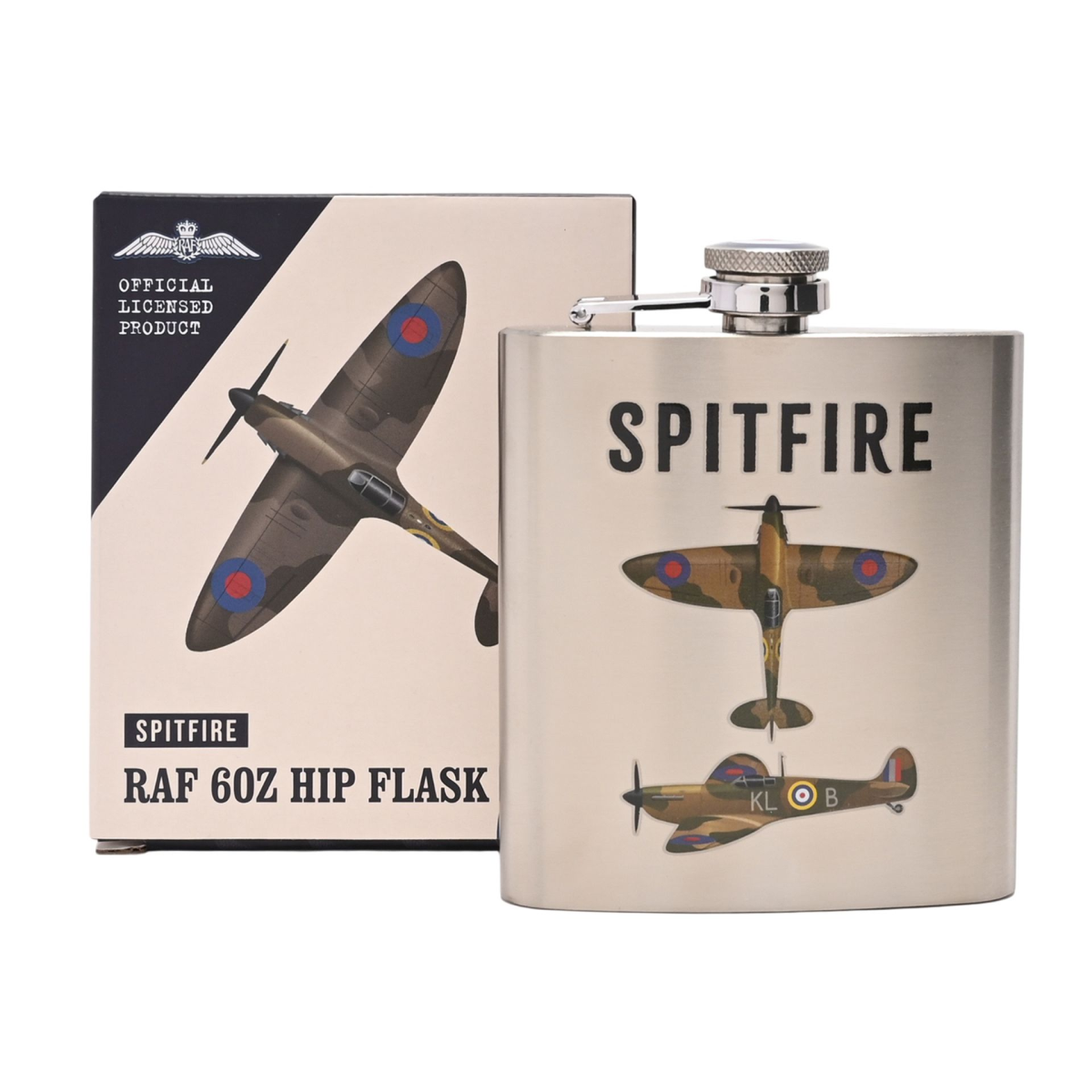 RAF 6oz Hip Flask - Spitire