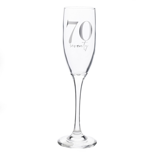 Milestones Champagne Flute 70th Birthday