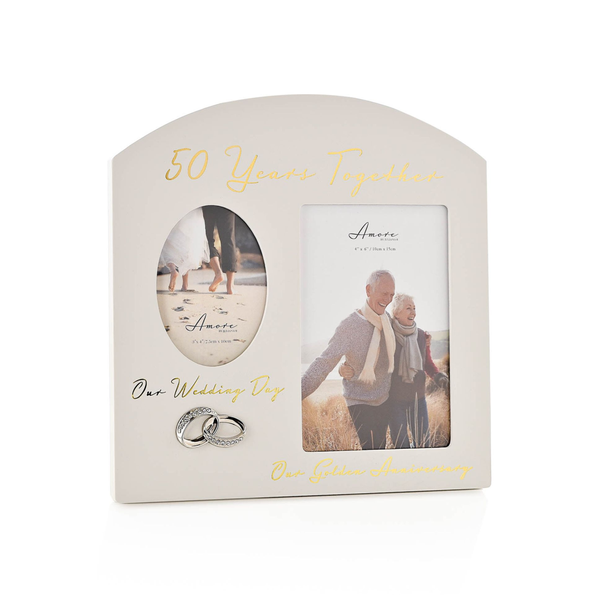 Amore Arched Double Frame - 50th Anniversary