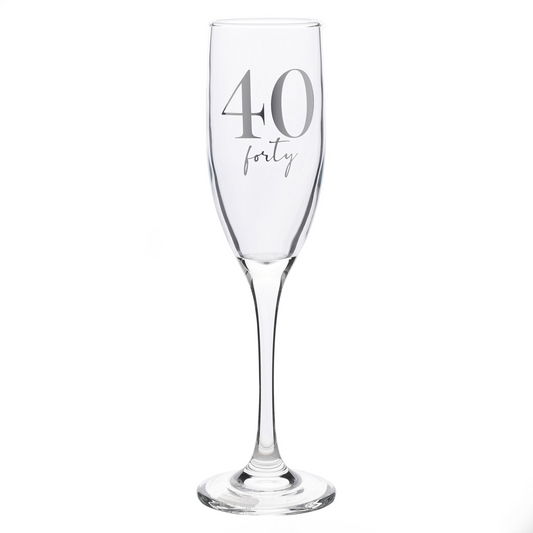 Milestones Champagne Flute 40th Birthday