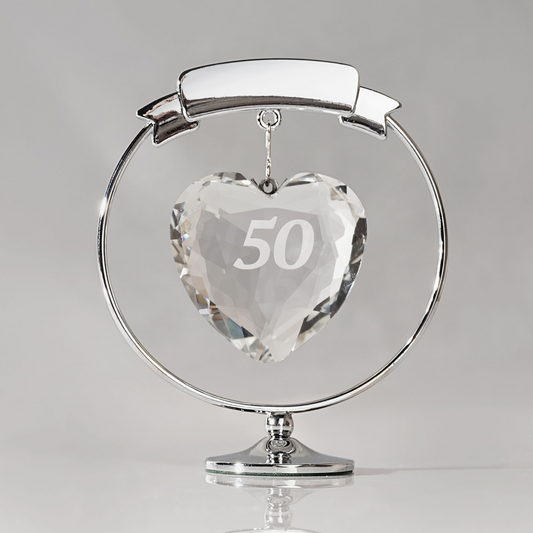 Crystocraft Freestand Crystal Heart  - 50
