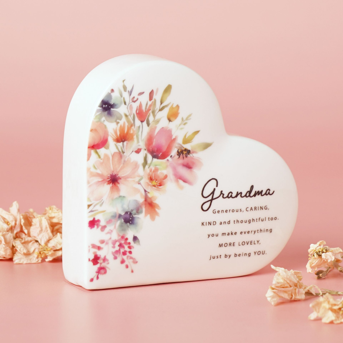 The Cottage Garden Ceramic Heart - Grandma
