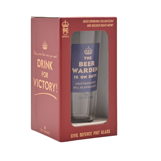 Civil Defence Beer Warden Pint Glass