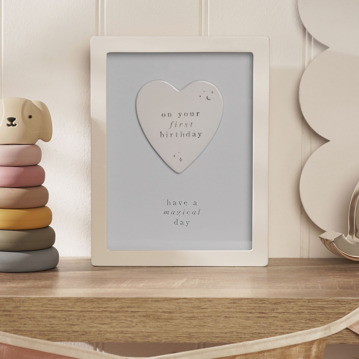 Bambino Framed Plaque 18cm - 1st Birthday Blue