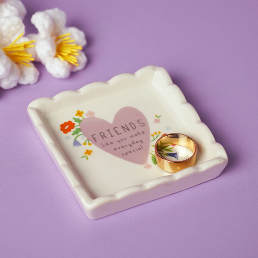 Love Life Scallop Trinket Tray - Friend