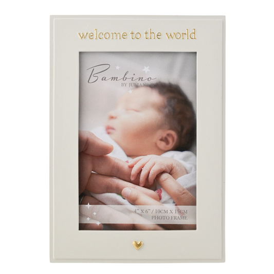 Bambino 'Welcome to the World' Photo Frame 4" x 6"