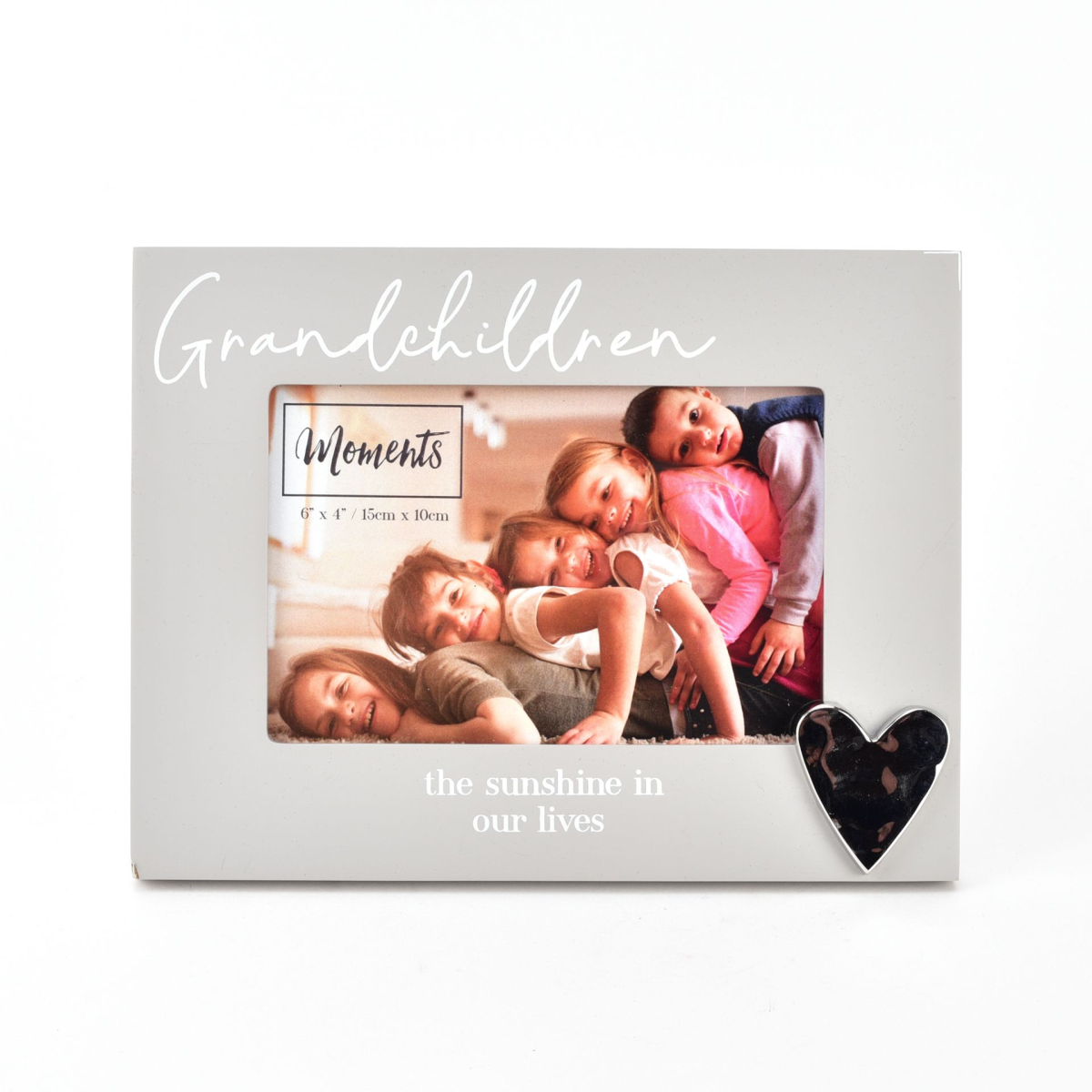 Moments Wooden Photo Frame With Heart 6" x 4" Grandchildren