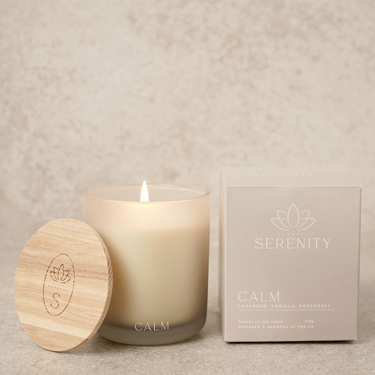 Serenity Calm Candle 270g Lavender, Vanilla, Patchouli