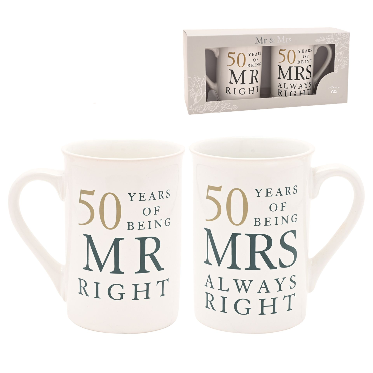 Amore Gift Set - 50 Years Of Mr Right/Mrs Always Right