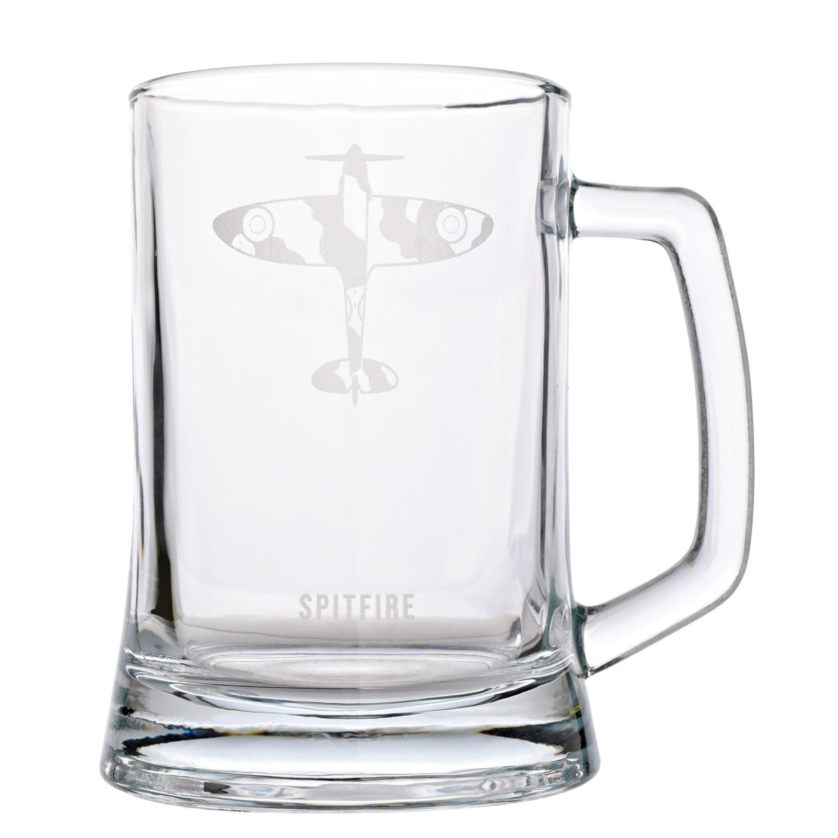 RAF Etched Glass Tankard - Spitfire