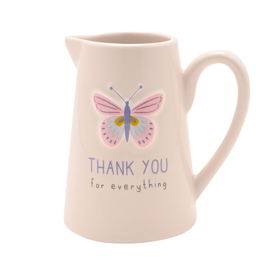Love Life Embossed Jug  - Thank You