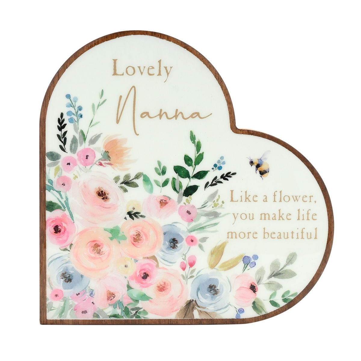 The Cottage Garden Mantel Heart Plaque - Nanna