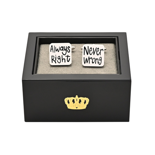 Harvey Makin 'Always Right' 'Never Wrong' Cufflinks