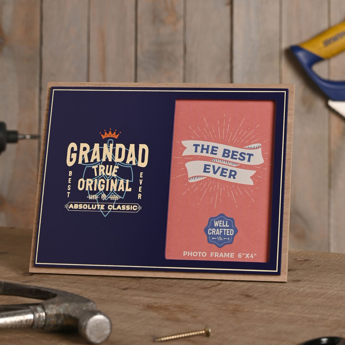 Well Crafted Photo Frame 4" x 6" - Grandad True Original