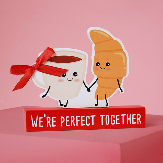 Love Is Sweet Plaque - Coffee & Croissant