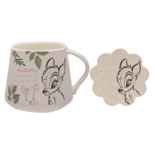 Disney Forest Friends Bambi Mug & Coaster Set 'Nan'