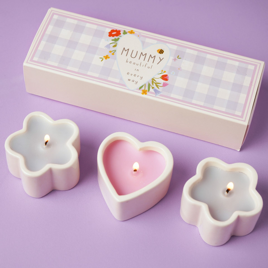 Love Life Set Of 3 Mini Candles - Mummy