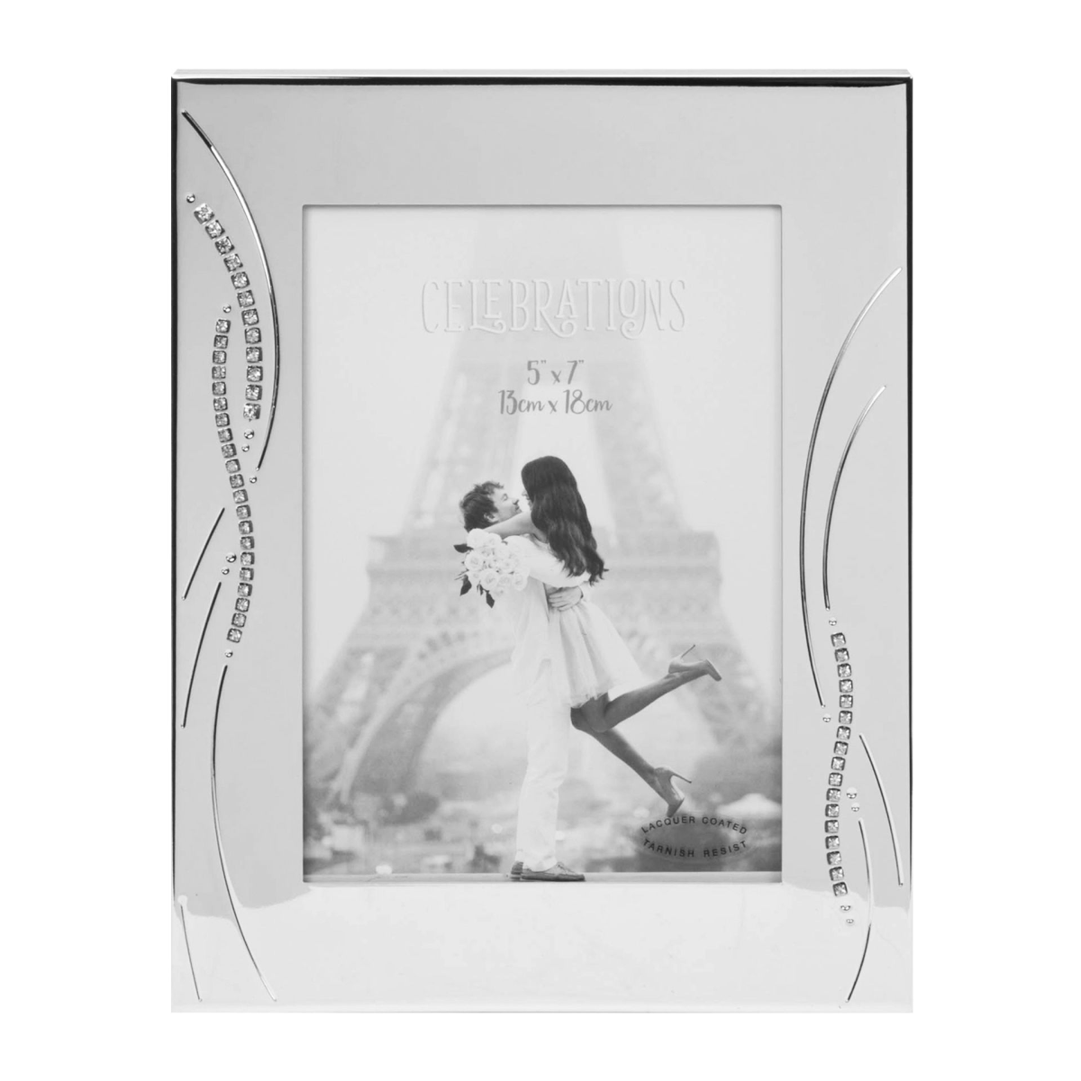 Celebrations Photo Frame with Crystal Reed Design 5x7