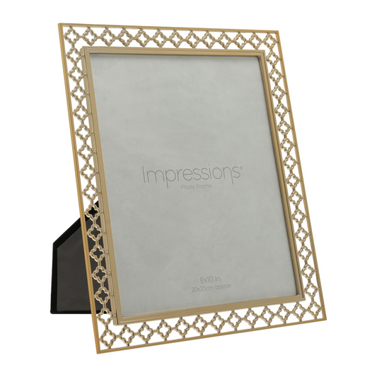Lattice Cut Metal Photo Frame  - 8" x 10"